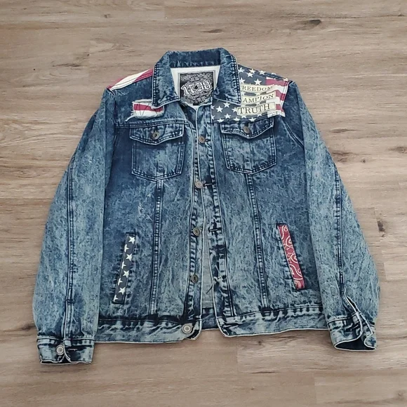 Men's Vintage Denim Jean Jacket - Picture 3 of 14